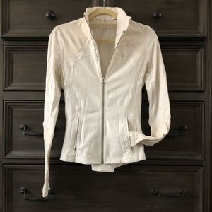 White Lululemon Running Zip Up
